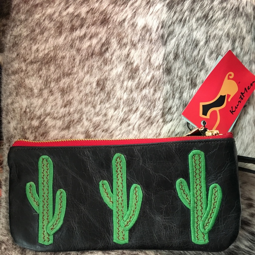 Leather wristlet